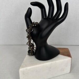 Monochrome Charm Bracelet with Black and Gray Accents lot C31